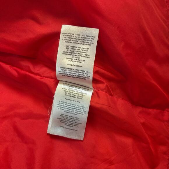 Columbia Youth Large 14/16 Red Navy Quilted Winter Coat w/ Hood - Picture 5 of 12